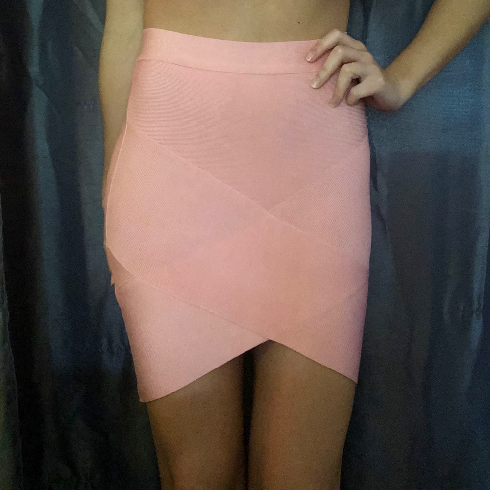 pink pencil skirt